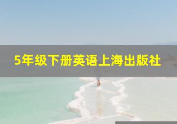 5年级下册英语上海出版社