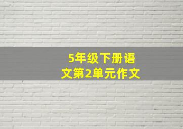 5年级下册语文第2单元作文