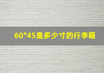 60*45是多少寸的行李箱