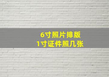 6寸照片排版1寸证件照几张