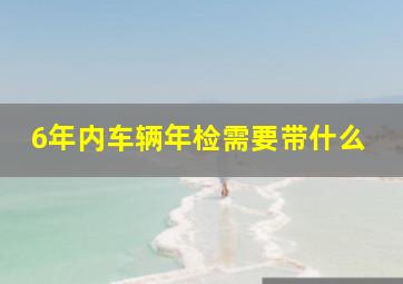 6年内车辆年检需要带什么