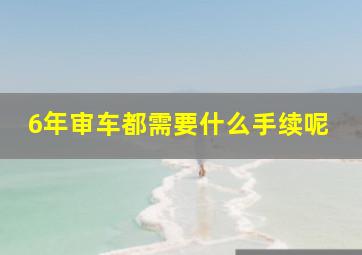 6年审车都需要什么手续呢