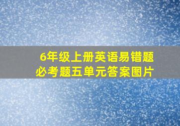 6年级上册英语易错题必考题五单元答案图片