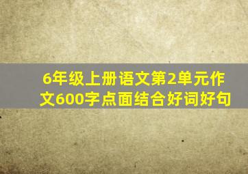 6年级上册语文第2单元作文600字点面结合好词好句