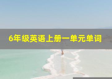 6年级英语上册一单元单词