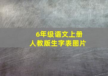 6年级语文上册人教版生字表图片