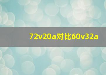 72v20a对比60v32a