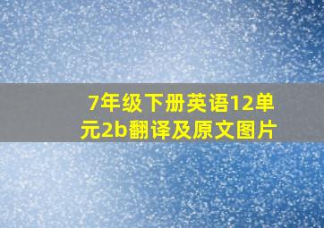 7年级下册英语12单元2b翻译及原文图片