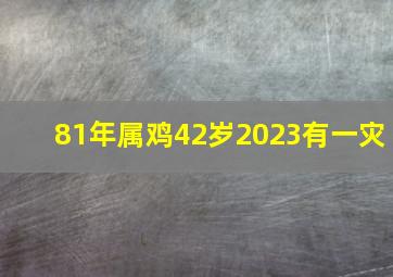 81年属鸡42岁2023有一灾