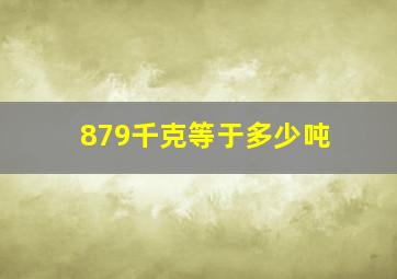 879千克等于多少吨