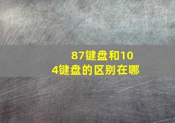 87键盘和104键盘的区别在哪