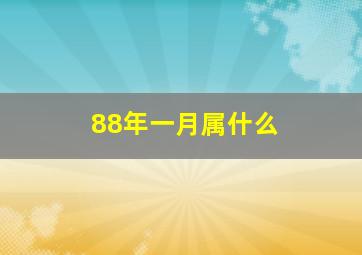 88年一月属什么