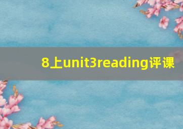 8上unit3reading评课