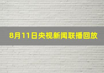 8月11日央视新闻联播回放