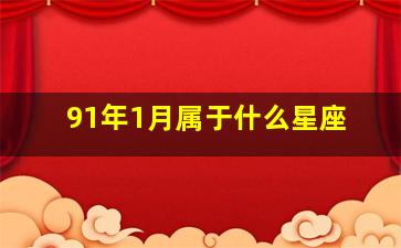 91年1月属于什么星座