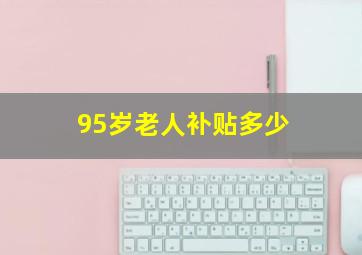 95岁老人补贴多少