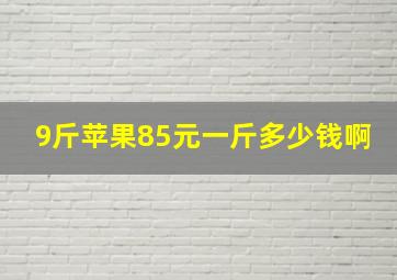 9斤苹果85元一斤多少钱啊