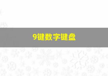 9键数字键盘