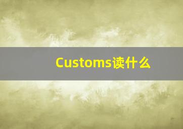 Customs读什么