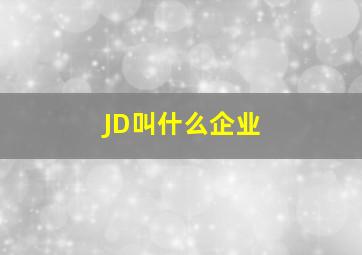 JD叫什么企业