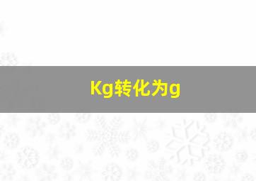 Kg转化为g