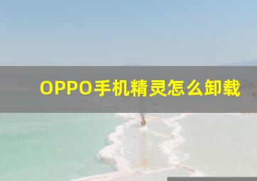 OPPO手机精灵怎么卸载