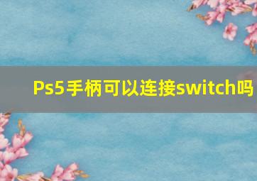 Ps5手柄可以连接switch吗