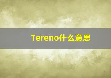 Tereno什么意思