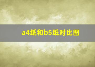 a4纸和b5纸对比图