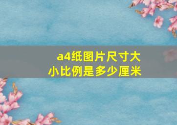 a4纸图片尺寸大小比例是多少厘米