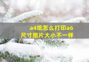 a4纸怎么打印a6尺寸图片大小不一样