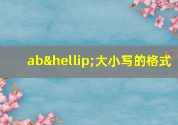 ab…大小写的格式