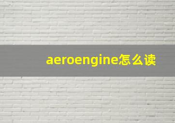 aeroengine怎么读