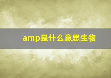 amp是什么意思生物