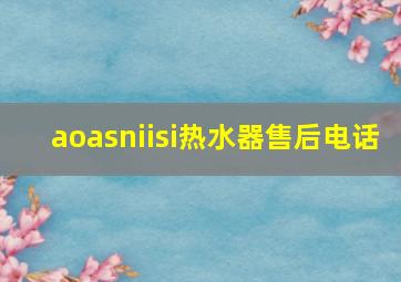 aoasniisi热水器售后电话