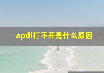 apdl打不开是什么原因