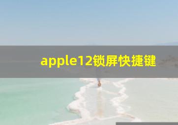 apple12锁屏快捷键