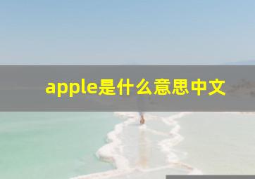 apple是什么意思中文