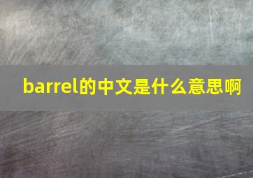 barrel的中文是什么意思啊