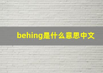 behing是什么意思中文