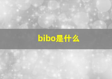 bibo是什么