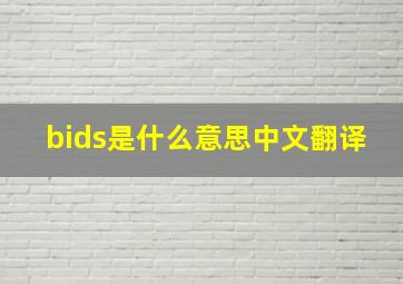 bids是什么意思中文翻译