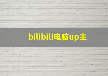 bilibili电脑up主