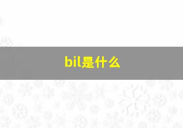 bil是什么