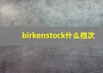 birkenstock什么档次