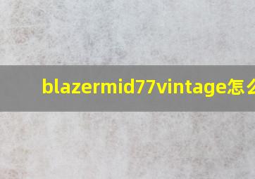 blazermid77vintage怎么读