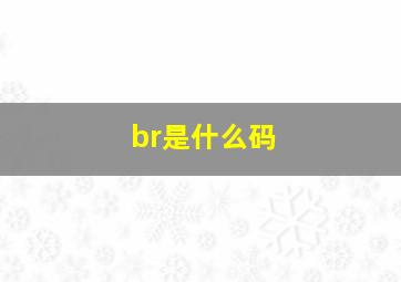 br是什么码