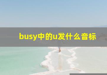 busy中的u发什么音标