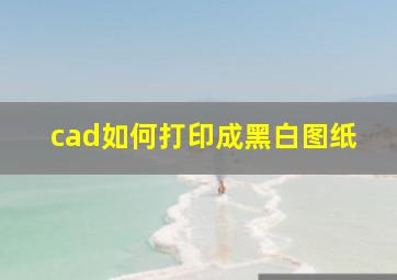 cad如何打印成黑白图纸