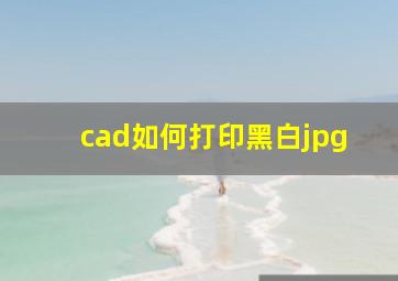 cad如何打印黑白jpg